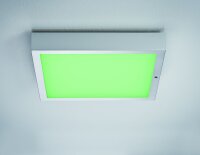 Paulmann WallCeiling Space LED-Panel RGBW 300x300mm 15,5W 230V Chrom matt Weiß Kunststoff