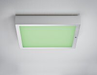 Paulmann WallCeiling Space LED-Panel RGBW 300x300mm 15,5W 230V Chrom matt Weiß Kunststoff