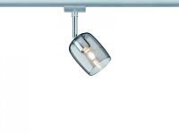 Paulmann URail Schienensystem Spot Blossom max. 1x25W G9 Chrom matt/Rauchglas 230V Metall/Glas