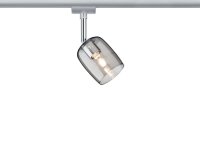 Paulmann URail Schienensystem Spot Blossom max. 1x25W G9 Chrom matt/Rauchglas 230V Metall/Glas