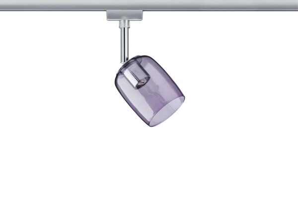 Paulmann URail Schienensystem Spot Blossom max. 1x25W G9 Chrom matt/Pink transparent 230V Metall/Glas