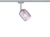Paulmann URail Schienensystem Spot Blossom max. 1x25W G9 Chrom matt/Pink transparent 230V Metall/Glas