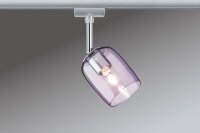 Paulmann URail Schienensystem Spot Blossom max. 1x25W G9 Chrom matt/Pink transparent 230V Metall/Glas
