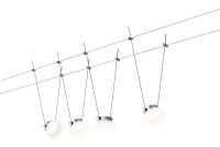 Paulmann SmartHome Bluetooth IceLED Seilsystem 4x4W Chrom matt/Weiß 230V/12V DC 30VA Metall