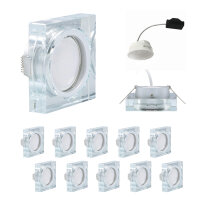 MILI 10er Set Einbauleuchten 5,5 W 3000 K Warmweiß...