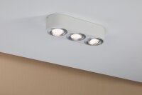 Paulmann WallCeiling Argun LED 3x4,8W Weiß Alu gebürstet 230V Metall
