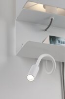 WallCeiling Merani WL LED max 1x40W/2,5W E27 Grau/Weiß 230V Stoff/Metall