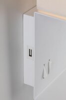 WallCeiling Merani WL LED max 1x40W/2,5W E27 Grau/Weiß 230V Stoff/Metall