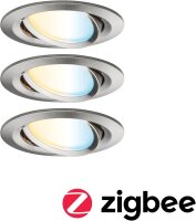 EBL Set Nova Plus ZB Coin tw rd schw LED 3x6W 230V 51mm...