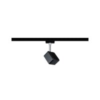 URail Spot Cube 1x8W schwarz matt/chrom 230V Metall 4000K dimmbar