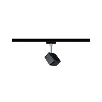 URail Spot Cube 1x8W schwarz matt/chrom 230V Metall 4000K dimmbar