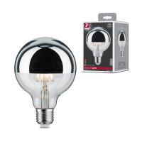 Modern Classic Edition Standard 230V LED Globe Kopfspiegel E27 G95  600lm 6,5W 2700K dimmbar Kopfspiegel Silber