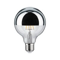 Modern Classic Edition Standard 230V LED Globe Kopfspiegel E27 G95  600lm 6,5W 2700K dimmbar Kopfspiegel Silber