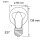 Modern Classic Edition Standard 230V LED Globe Kopfspiegel E27 G95  600lm 6,5W 2700K dimmbar Kopfspiegel Silber