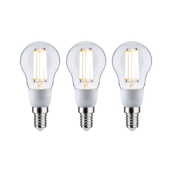 Eco-Line Filament 230V LED Tropfen E14 3er-Set 100mm 3x525lm 3x2,5W 3000K  Klar