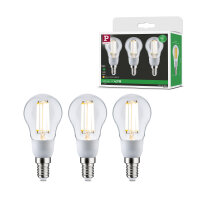 Eco-Line Filament 230V LED Tropfen E14 3er-Set 100mm 3x525lm 3x2,5W 3000K  Klar