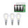 Eco-Line Filament 230V LED Tropfen E14 3er-Set 100mm 3x525lm 3x2,5W 3000K  Klar