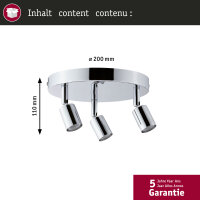 Spotlight Carolina  IP44 GU10   230V max. 3x10W dimmbar Chrom
