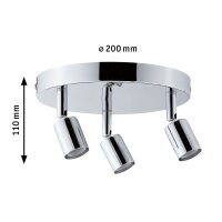 Spotlight Carolina  IP44 GU10   230V max. 3x10W dimmbar Chrom