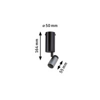 Neordic Wand-/Deckenleuchte Runa   GU10   230V max. 20W dimmbar Schwarz, Anthrazit