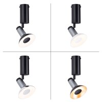 Neordic Wand-/Deckenleuchte Runa   GU10   230V max. 20W dimmbar Schwarz, Anthrazit