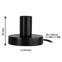Neordic Tischleuchte Haldor E27   max. 60W Schwarz Metall