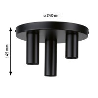 Neordic Deckenleuchte Skogen E27 230V max. 3x20W dimmbar Schwarz Metall