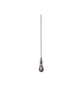 Neordic Pendelleuchte Eldar inkl. Stecker   E27   max. 20W Grau, Nickel dimmbar Metall