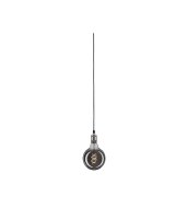 Neordic Pendelleuchte Eldar inkl. Stecker   E27   max. 20W Grau, Nickel dimmbar Metall
