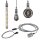 Neordic Pendelleuchte Eldar inkl. Stecker   E27   max. 20W Grau, Nickel dimmbar Metall