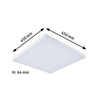 LED Panel Velora Rainbow dynamicRGBW   eckig 450x450mm  19W 1690lm RGB+ Weiß dimmbar