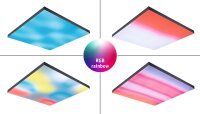 LED Panel Velora Rainbow dynamicRGBW   eckig 450x450mm  19W 1690lm RGB+ Schwarz dimmbar