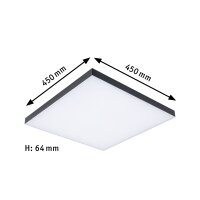 LED Panel Velora Rainbow dynamicRGBW   eckig 450x450mm  19W 1690lm RGB+ Schwarz dimmbar