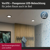 VariFit LED Einbaupanel Areo IP44 rund 175mm  13W 1300lm 3000K Schwarz