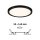 VariFit LED Einbaupanel Areo IP44 rund 175mm  13W 1300lm 3000K Schwarz