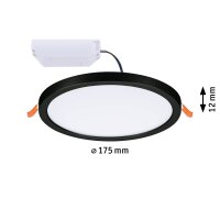 VariFit LED Einbaupanel Areo IP44 rund 175mm  13W 1300lm 4000K Schwarz
