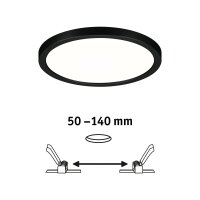 VariFit LED Einbaupanel Areo IP44 rund 175mm  13W 1300lm 4000K Schwarz