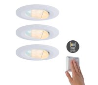 LED Einbauleuchte Calla 3er-Set schwenkbar IP65 rund 90mm...