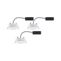 LED Einbauleuchte Calla 3er-Set schwenkbar IP65 rund 90mm 30°  5,5W 400lm 230V  White Switch Weiß