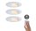 LED Einbauleuchte Calla 3er-Set schwenkbar IP65 rund 90mm 30°  5,5W 400lm 230V  White Switch Weiß
