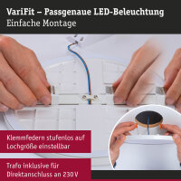 VariFit LED Einbaupanel Areo IP44 eckig 175x175mm  13W 1200lm 4000K Weiß