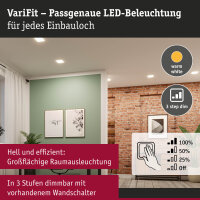 VariFit LED Einbaupanel 3-Step-Dim Veluna IP44 eckig...