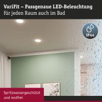 VariFit LED Einbaupanel 3-Step-Dim Veluna IP44 rund 185mm  17W 1400lm 3000K Satin dimmbar