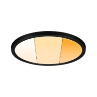 VariFit LED Einbaupanel Dim to Warm Areo IP44 rund 230mm  16W 1500lm 3 Step Dim to warm Schwarz dimmbar