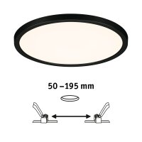 VariFit LED Einbaupanel Dim to Warm Areo IP44 rund 230mm  16W 1500lm 3 Step Dim to warm Schwarz dimmbar