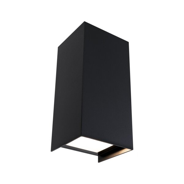 LED Wandleuchte Flame  IP44 eckig 102x220mm 3000K 2x5,8W 2x540lm 230V 105° Anthrazit Aluminium