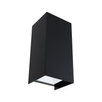 LED Wandleuchte Flame  IP44 eckig 102x220mm 3000K 2x5,8W 2x540lm 230V 105° Anthrazit Aluminium