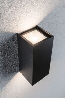 LED Wandleuchte Flame  IP44 eckig 102x220mm 3000K 2x5,8W 2x540lm 230V 105° Anthrazit Aluminium