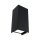 LED Wandleuchte Flame  IP44 eckig 102x220mm 3000K 2x5,8W 2x540lm 230V 105° Anthrazit Aluminium