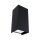 LED Wandleuchte Flame  IP44 eckig 102x220mm 3000K 2x5,8W 2x540lm 230V 105° Anthrazit Aluminium